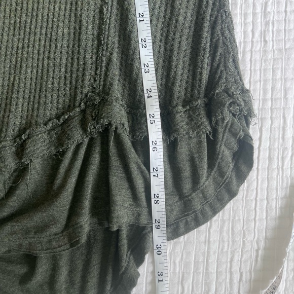 Free People Laguna Thermal Long Sleeve Olive Green Size S - Picture 7 of 8